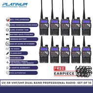 PLATINUM by BAOFENG UV-5R Dual Band Professional Two Way Radio set of 10 (NTC Type-Approved)