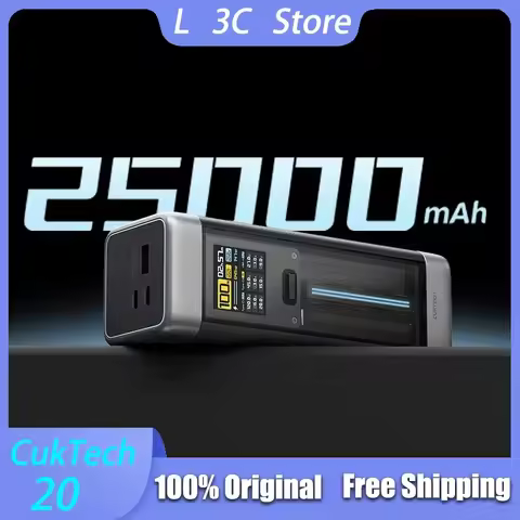 CUKTECH 20 Power Bank 25000mAh Large Capacity 1.54-inch TFT Color Screen PowerBank Multi-port 210W M