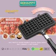 Cetakan kue waffle maker double Cream Gohappy croffle/wafel BEST