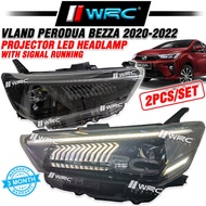 Vland Perodua Bezza 2020 - 2024 Projector Led Headlamp With Signal Running