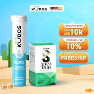 Combo Thực phẩm Bảo Vệ Sức Khỏe KUDOS STRESS RELIFE 30v + KUDOS BALANCE MAGNESIUM WITH B VITAMIN COM