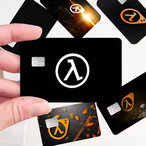 Game Half Life Anime Front Cover Film Sticker Skin For Credit Debit Card Small Large Chip