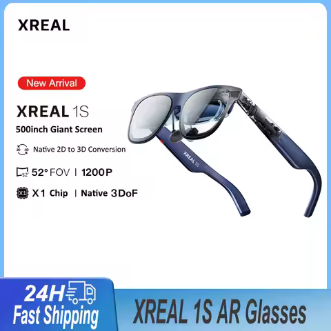 XREAL 1S Smart AR Glasses 3DoF Native 2D to 3D 500inch Virtual Giant Screen Private Cinema Pocket TV