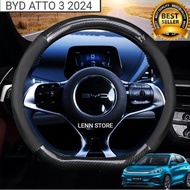BYD ATTO 3 2024 Carbon Car Steering Wheel Cover Premium Steering Wheel Cover