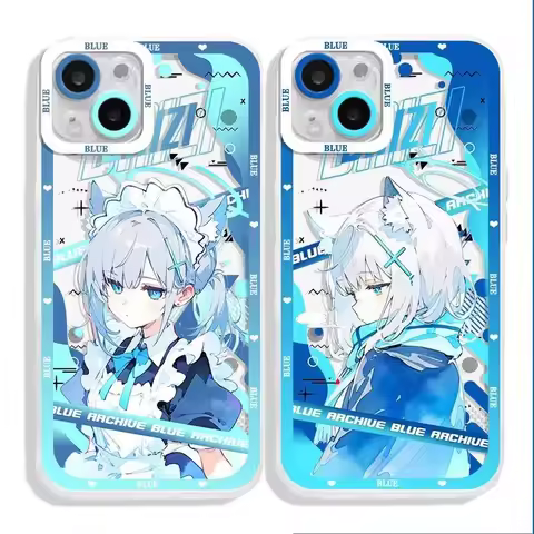 Anime Blue Archive Phone Case For IPhone 11 12 15 16 Pro Max Mini X XS Max 7 8 6 6S Plus Clear Carto