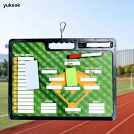 yuksok Coaching Board Softball Dugout Board with Pen Clips Plan Demonstration Guidance