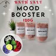 120g Mood Booster Bath Salt Body /Foot Soak /Scrub /Rendam Kaki | Himalayan Pink Salt | Epsom Salt | Essential Oil Gift