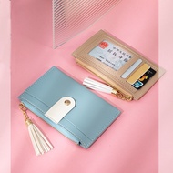 Mini Short Wallet Korean Women Soft Leather Coin Purse Foldable Debit Credit Card License Holder Cas