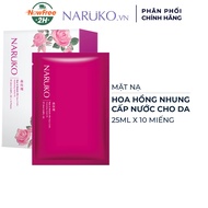 Hộp 10 Miếng Mặt Nạ Naruko Hoa Hồng Nhung Cấp Nước 25ml/M