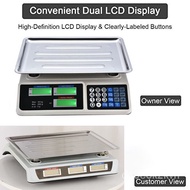 ODOSO 40kg Rechargeable Commercial Scale Electronic Digital Price Computing Weighting Fruit Scale