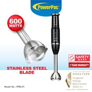 PowerPac Hand Blender Food Preparation with Stainless Steel Blade 600W (PPBL191)