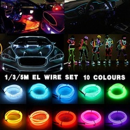 YESPERY 5M Luminescent Neon LED Lights Glow EL Wire Party Strip Rope 4 Controller AU #1