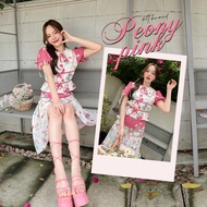 MYT x BLT BRAND : [BT230] : Peony Pink : Set เซ็ทกระโปรงขาวชมพู