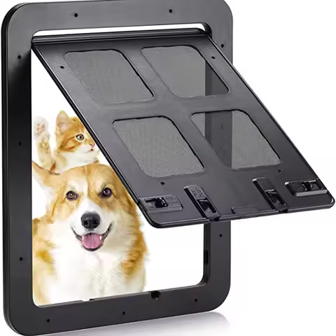 Pet Dog Screen Door Home Lockable Sliding Cat Screen Door Magnetic Self-Closing Screen Dog Fence Loc