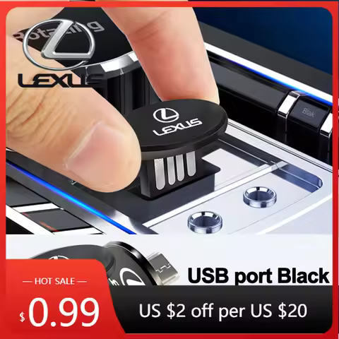 Interior Stickers Car Logo U Disk Flash Drive Type C USB Memory For Lexus RX300 IS200 IS250 ES350 Ct