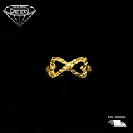 SMS DEEN Twin Heart Ring, ±2.0GM - Gold 916 Emas - Cincin Love (Sz: 14 - 1.99GM)