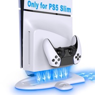 แท่นชาร์จอเนกประสงค์แบบบาง PS5พร้อมไฟ RGB ปรับได้และที่ชาร์จสองจอยควบคุมเกมสำหรับ PlayStation 5แบบบาง