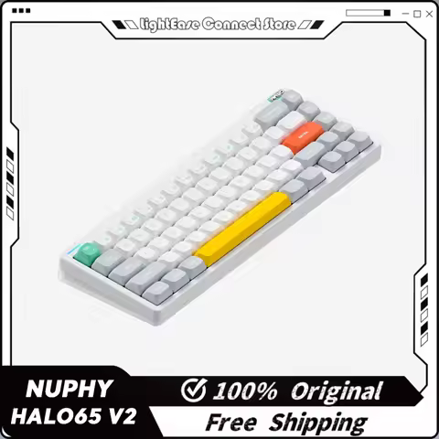 NuPhy Halo65 V2 Tri Mode Wireless Mechanical Keyboard 65% Layout Gasket Structure QMK VIA Quiet Prog
