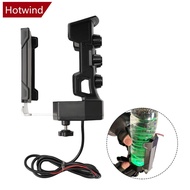 HOTWIND Adjustable Motorcycle Scooter Handlebar Mount Cup Holder with USB Charging Q7X3