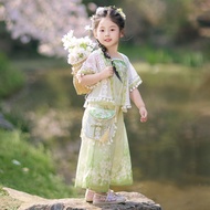 汉服女童夏款2025新款古装儿童新中式唐装古风三件套古装女孩裤装Hanfu girls summer 2025 new ancient costume20251118
