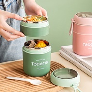 Stainless Steel Lunch Box Drinking Cup With Spoon Food Thermal Jar Insulated Soup Thermos Containers