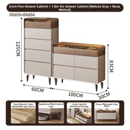 ZUNTONGGE | Storage Cabinet 30cm Deep Solid Wood 6-Drawer Cabinet with Feet