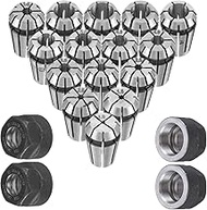 19 Pcs ER11 Spring Collet Set Er11 A M14 Thread Collet Clamping Nuts ER11 Precision Spring Collet Se