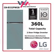 LG 360L Refrigerator 2 Door/Peti Ais 2 Pintu Inverter (GN-B332PMGB) (Mint) Peti Sejuk/Fridge/冰箱