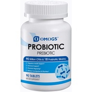 OMOGS Probiotics 90 Billion CFUs 18 Strains,with 3 Organic Prebiotics & Vitamin C,Nutritional Supple