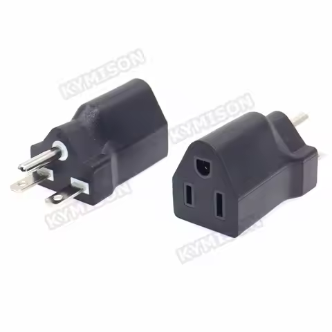 Nema 6-15P to 5-15R US Plug Adapter American 3 Prong Electrical Converter Plug 15 Amp 240V Power Ada