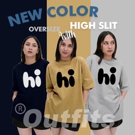 (NEW Color) KAOS OVERSIZE WANITA HIGHSLIT BELAH SAMPING WITH HI COMBED 20S