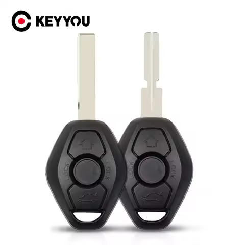 KEYYOU 3 BUTTON UNCUT KEY REMOTE SHELL CASE Fit FOR BMW 3 5 7 SERIES Z3 Z4 X3 X5 M5 325i E38 E39 E46