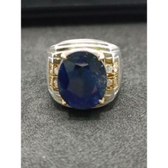 cincin perak 980 nilam blue sapphire