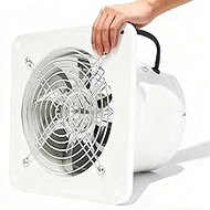 Adjustable Speed 10 Inch Bathroom Ventilation Fan IP44 Waterproof Low Decibel HVAC Exhaust Fan Throu
