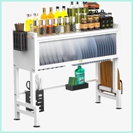 Kitchen Sink dish rack cabinet wtith Dustproof Door Space-Saving Drain Dry Organizer