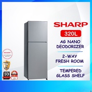 SHARP J-TECH INVERTER 280L/320L/380L/410L/440L 2 Door Fridge | 5 Stars Energy Saving | AG+ Nano Deod