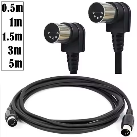 MIDI DIN 5-Pin Male to Male Cable Compatible with MIDI Keyboard/Synthesizer/Guitar Multi Effects/Aud
