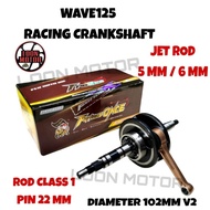 WAVE125 RACING CRANKSHAFT V2 JET ROD 5MM/6MM PIN 22MM - FURIOUS ONCE
