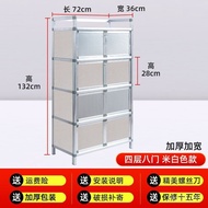 Non-Rust Cupboard Kitchen Cabinet Sideboard Cabinet Simple Assembly Food Cupboard Rental Room Storage Tableware Cabinet