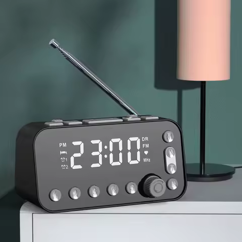 A1 Digital Desktop Radio Alarm Clock Dual USB Charging Port DAB FM Radio with Antenna Programmable S