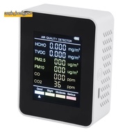 6 in 1 Multifunctional Air Quality Tester LCD Display Home Indoor Office Wall Mounted Air Quality Te