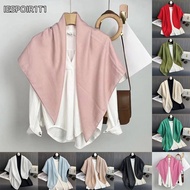 IESPOIR1T1 Hijab Scarf, Solid Color Imitation Cotton Linen Square Scarf, 90*90cm Women Headband