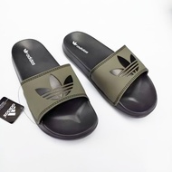 Adidas men's women's slipper sandals, original casual olive green slide sandals