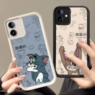 Q-85 Couple Cat and Mouse Black white Case for Samsung Galaxy A04 A06 F04 M04 A04E A03 A05