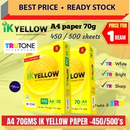 IK Paper Yellow A4 70GSM 500 Sheet / Photocopy / Copy Paper / Kertas A4 / IK Yellow