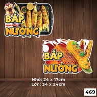 Grilled CORN decal sticker sample, selling soft drinks, snacks, waterproof material - CODE 469