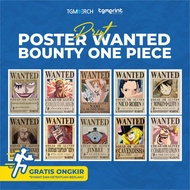 Poster Wanted Bounty One Piece Uk. A5 - A4 | wallpaper Dinding |