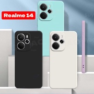 For Realme 14 14T 2025 Phone Case Soft TPU Rubber Square Armor Casing Realme14 Pro Plus Realme14T C7