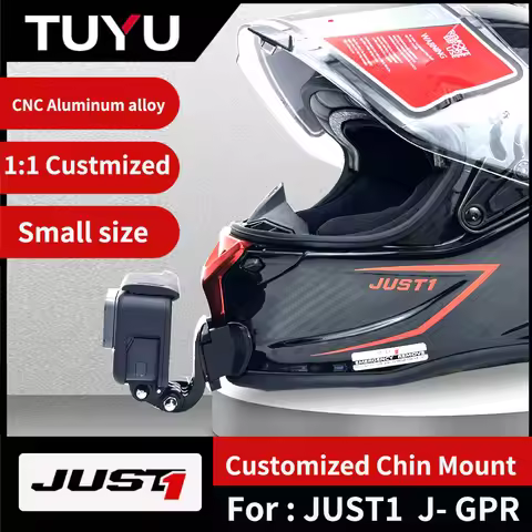 JUST1 J GPR Customized Motorcycle Helmet chin Mount for GoPro hero11 10 9 Insta360 One X3 X2 Rs Dji 