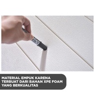 Promomax Wallpaper Sticker Foam/Wallfoam Stiker Dinding 3D Motif Kayu